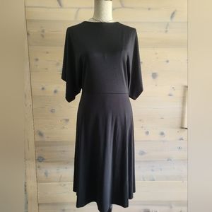 NWT Gap Lace-Up V Back Dolman Flutter Sleeves Ponte Dress size S/T Small Tall